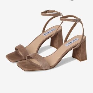 Luxe Taupe Block Heel Sandals